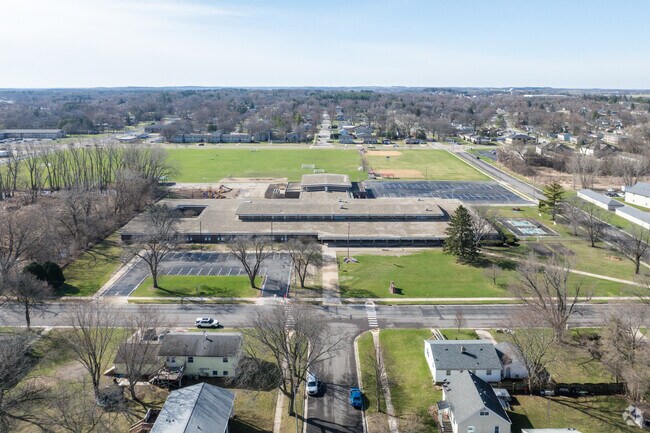 Luther Elementary School has plenty of green space for students to run and play sports.