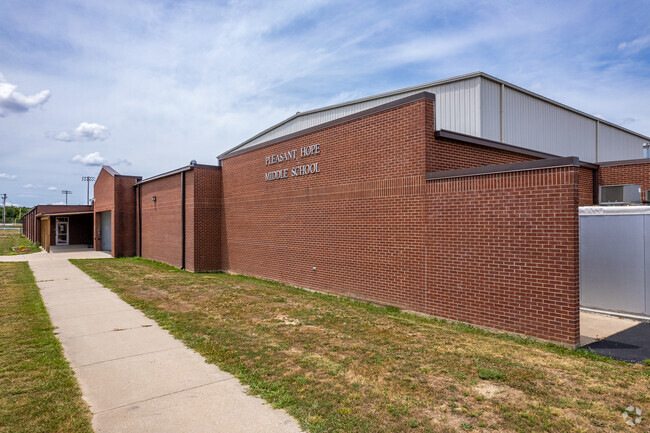 The Pleasant Hope Middle School campus is adjacent to the Pleasant Hope Elementary School.
