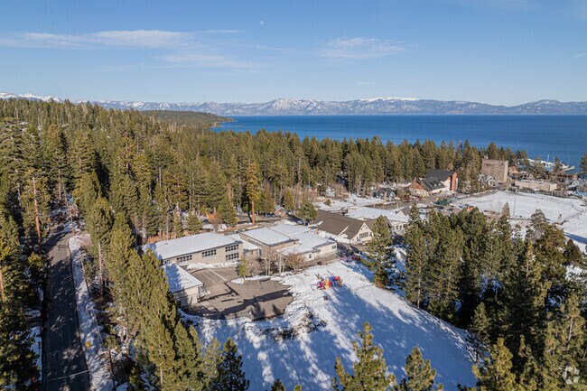 A greenhouse on campus nurtures curiosity at Tahoe Lake Elementary School.