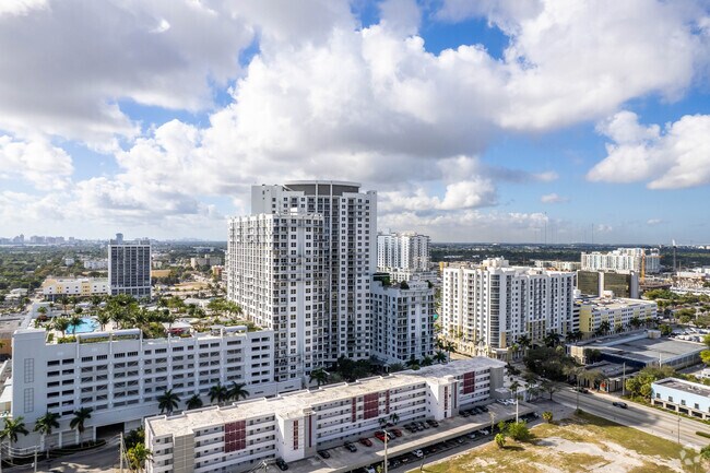 Many residents in the Downtown Hollywood neighborhood opt for apartment living.