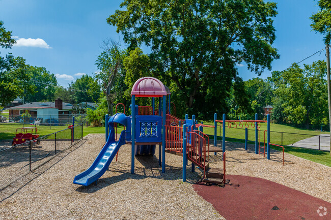Charlotte Park Elementary School has a playground for students to play on at recess.
