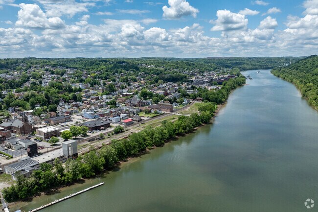 Residents enjoy very easy access to the river in Monongahela.