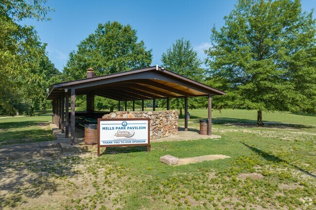 Mills Park has several pavilions for family gatherings and events near Alexander.
