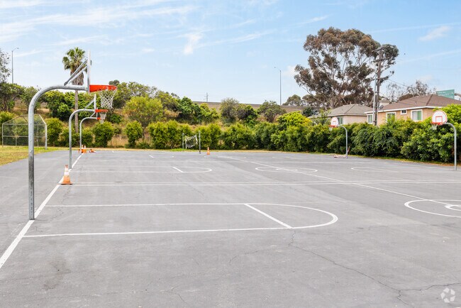 Students can play basketball at Bennett-Kew Elementary School in Inglewood, CA.