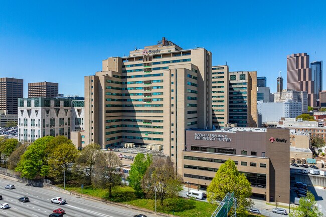 Grady Memorial Hospital is just 5 miles north of Sylvan Hills in downtown Atlanta.