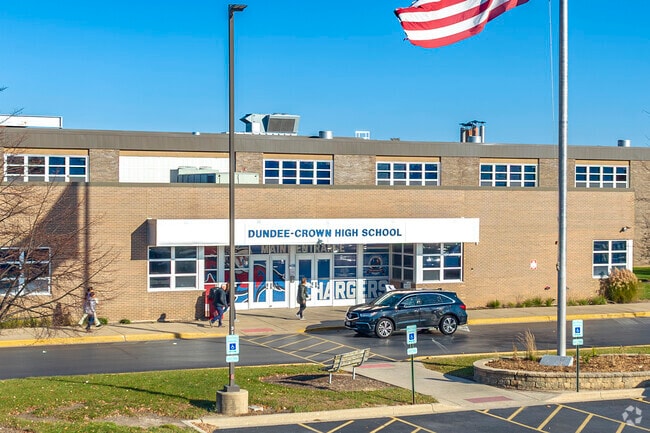 Dundee-Crown High School near West Dundee earns a solid B rating on Niche.