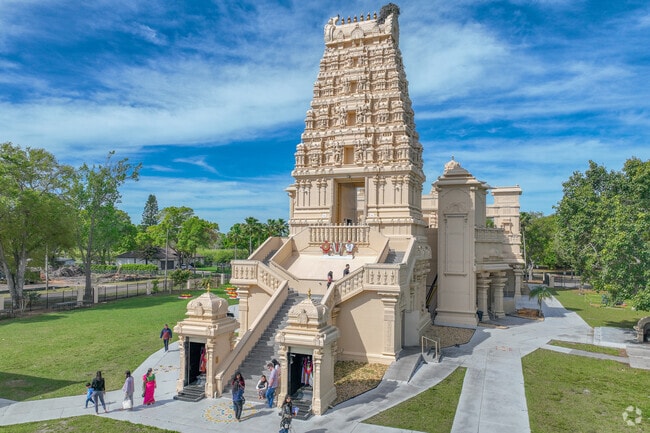 The Hindu Temple of Florida attracts followers to this location