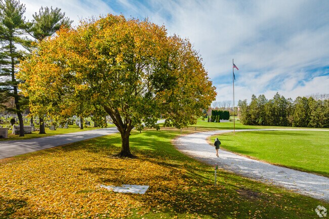Rensselaer has many parks available with walking paths to enjoy the brisk fall air.