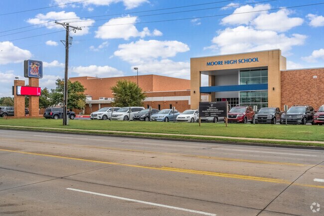 Older students in Frolich Meadows Estates often head to Moore High School after junior high.