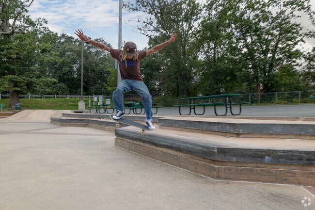 Charlottesville Skate Park in McIntire Park is just a minute down the road from Barracks Road.