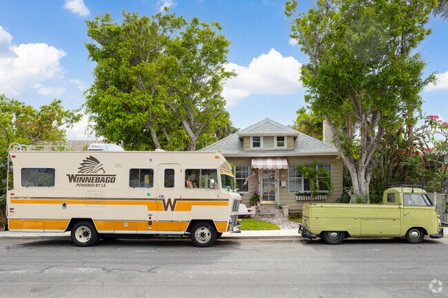 You can often see vintage cars in the Pineapple Beach neighborhood.