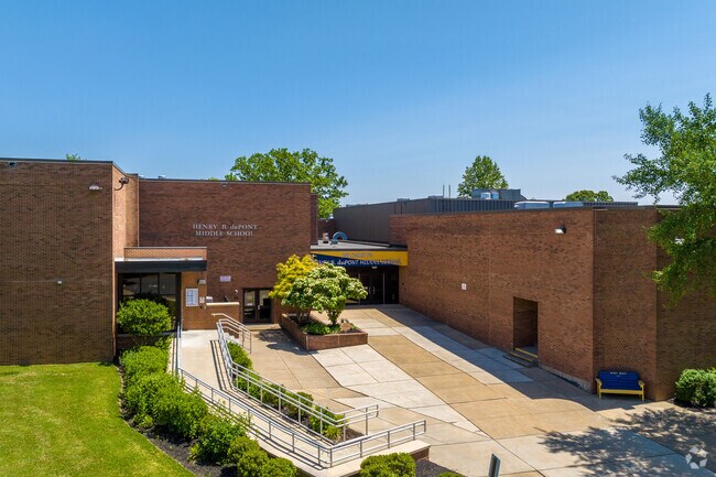 Pike Creek Students continue their education at H.B. DuPont Middle School.