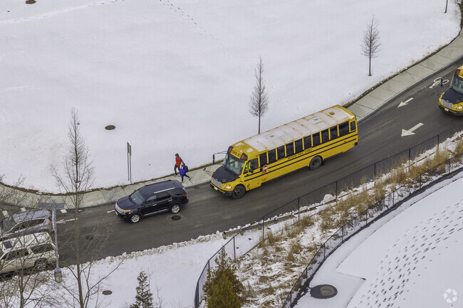 Students leave John F. Kennedy Elementary School at the end of the day.