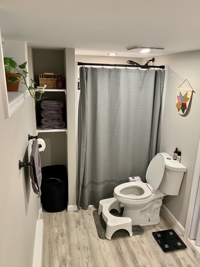 Bathroom located downstairs