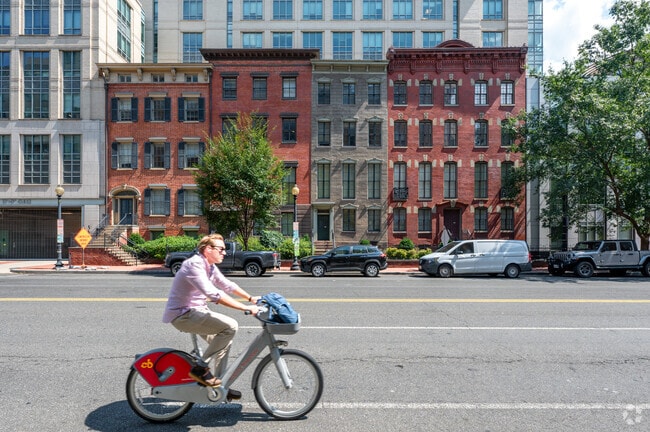 Many historic buildings line the streets of Judiciary Square, most of which are now offices.