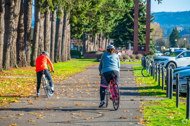 There are roads and paths throughout Orting that make it an ideal cycling town.