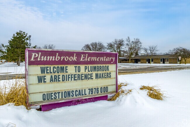 Plumbrook Elementary School sign.
