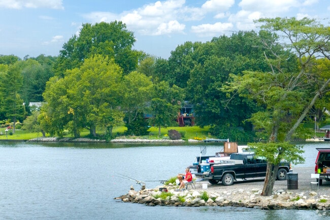 Anglers cast out and sit back on Marine Point.