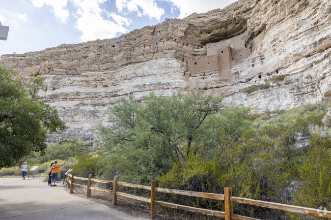 Camp Verde’s Montezuma Castle National Monument is a 20 room ruin in the cliff.