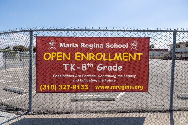 Maria Regina School in Gardena, CA serve grades TK-8th.