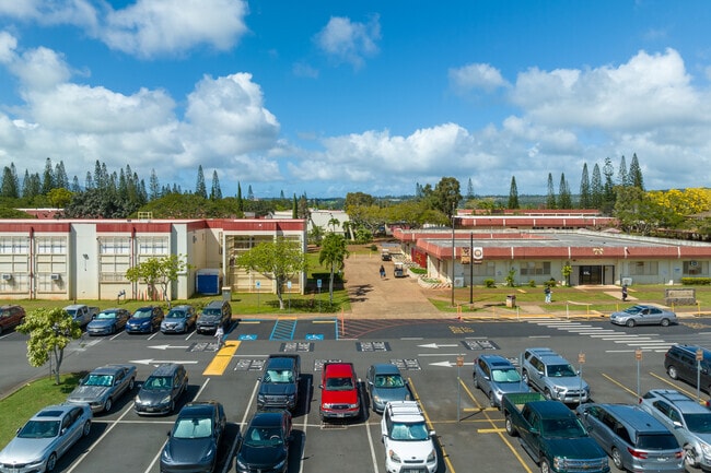 Parking is plentiful at Mililani High School.
