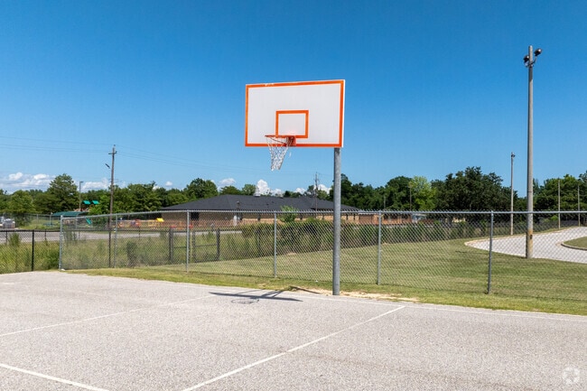 Chastang - Fournier School in Airmont has a small outdoor basketball court area.