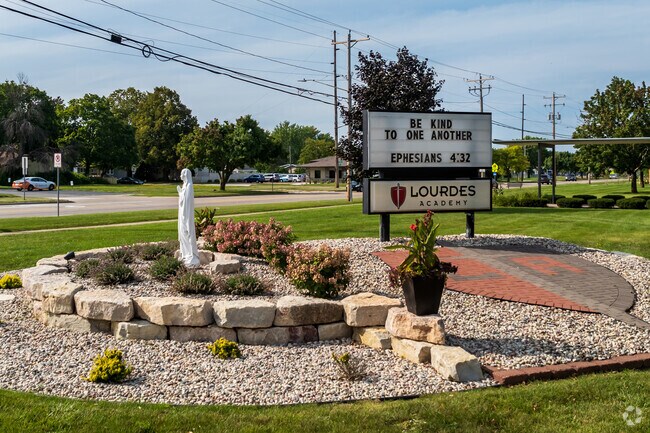Lourdes Academy - the schools south of the office building