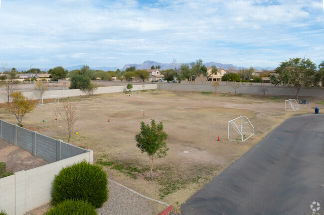 Students at ALA Mesa have access to an open field for various outdoor activities.