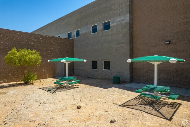 Students can take lunch outside on the picnic tables at GV Christian School.