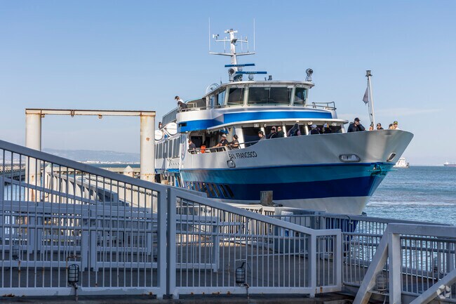The SF Ferry docks at the China Basin Ferry Terminal in Mission Bay on Giants game days.