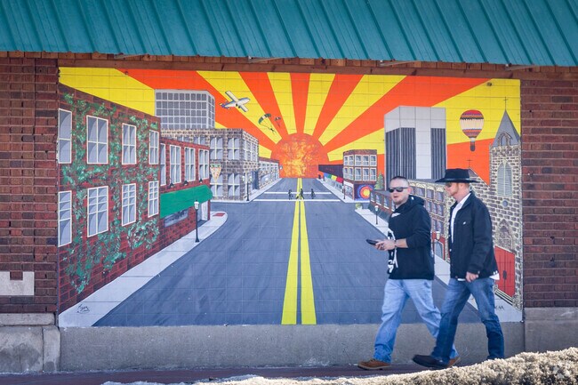 Murals decorate the streets of Church.