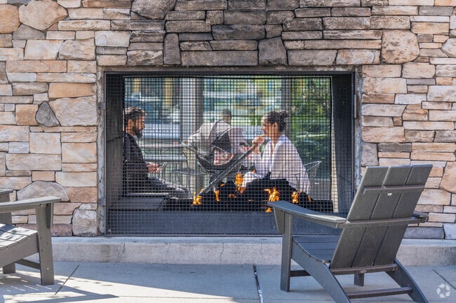 Numerous spaces at Kent Station have sitting areas available to the public.
