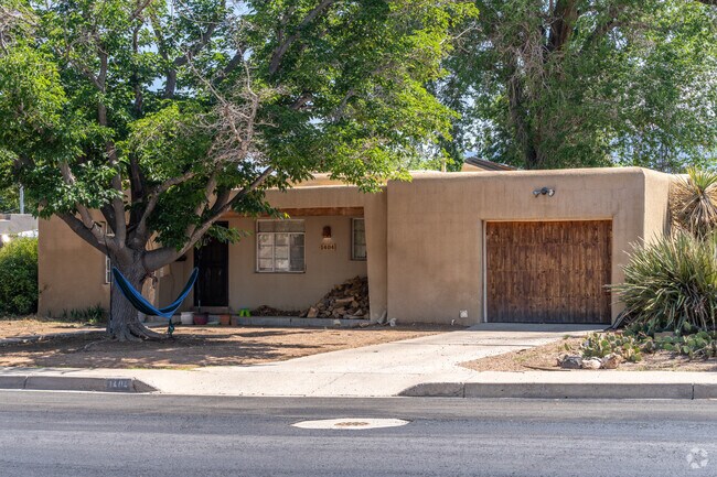 Sandia Ridge features lovely Pueblo homes, blending unique design with the natural beauty of the neighborhood.