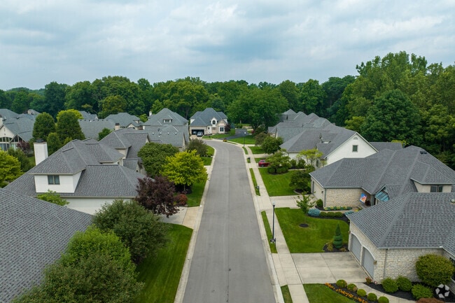 Homes are nestled next to one another in Linworth Village on lots averaging a quarter acre in size.