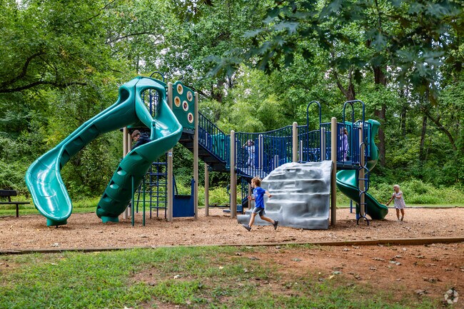 Adventure awaits at the playground in Flower Valley Neighborhood Park.