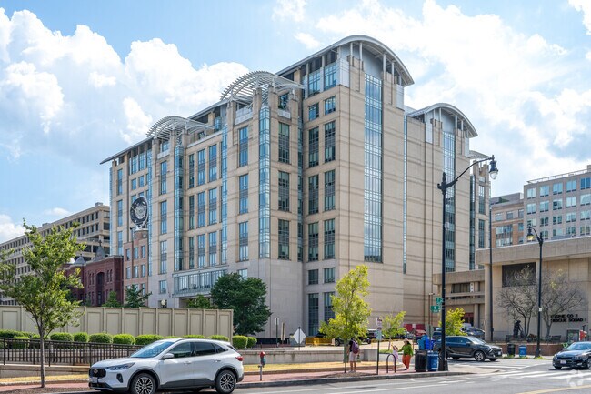 Large condo buildings are the only housing option in Judiciary Square.