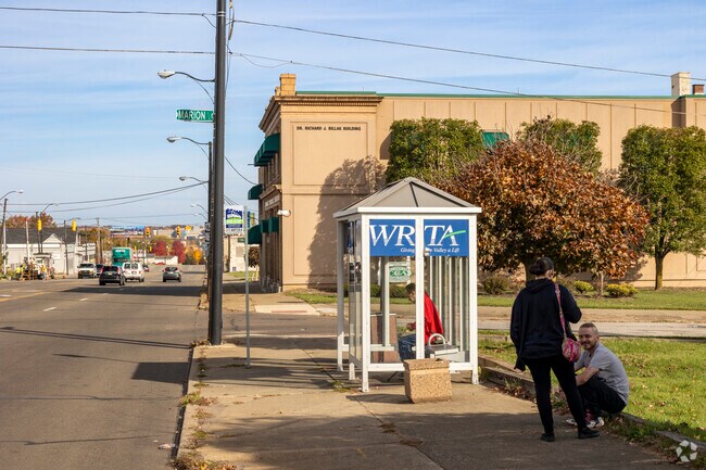 Bus service is available on Market Street in Erie.