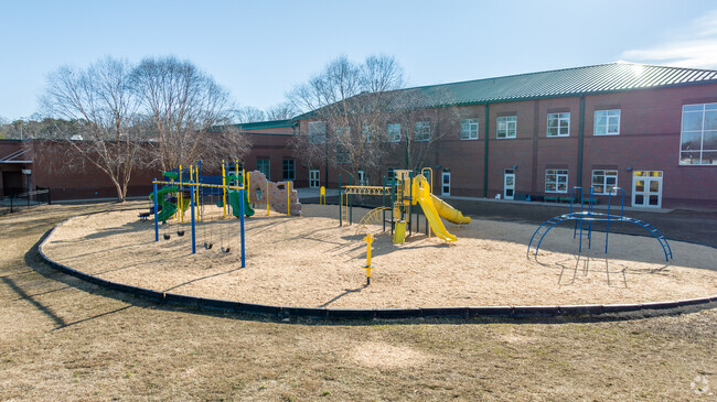 Students at Locust Elementary School enjoy the playground at recess.