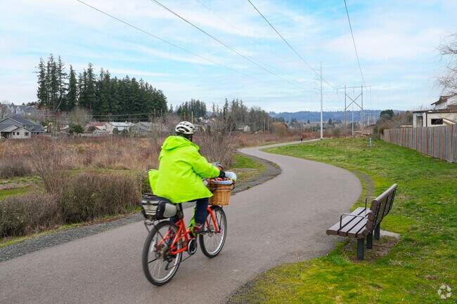 Ride your bike through on the paved trails throughout the Bethany neighborhood greenways.
