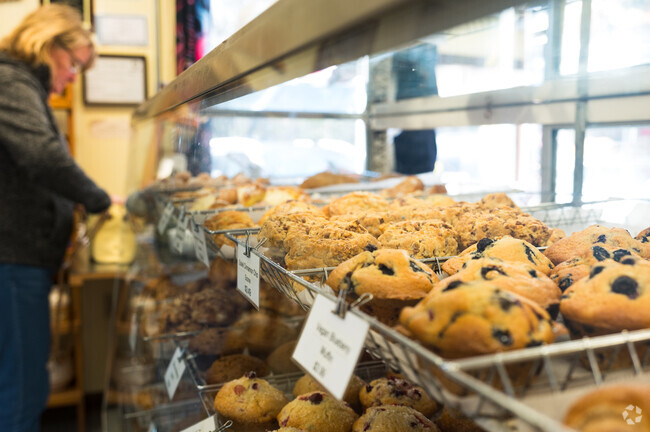 Soleil & Suns Bakery offers a large variety of baked sweets including vegan options.