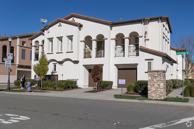 Large new homes line the streets of Las Positas within new developments.