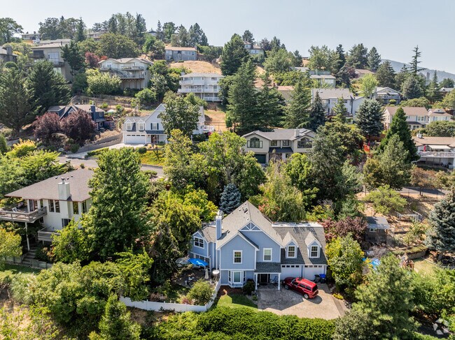 Many homes in North Ashland are perched on hillsides.