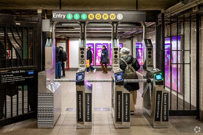 Riding the subway is the main way locals in the Flatiron District get around the city.