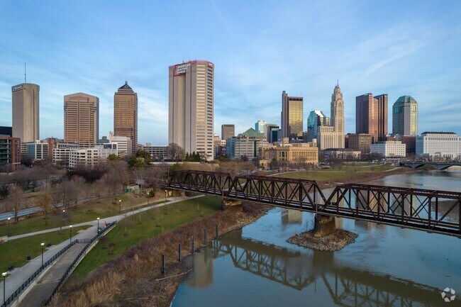 A sunny day helps to show off the beautiful view of Knolls West, OH.