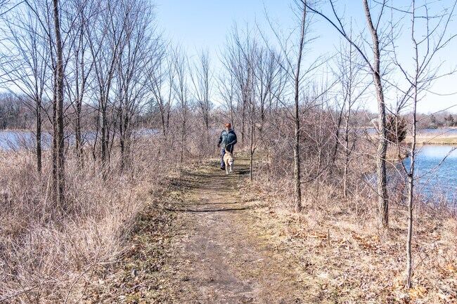 The trail at Chesapeake Trails Park in Round Lake Heights is enjoyed by local residents daily.