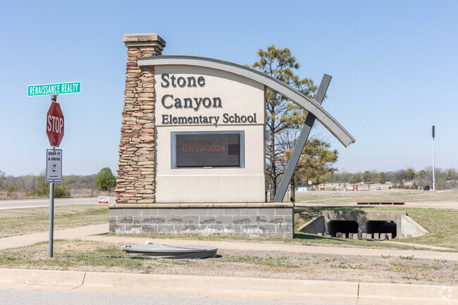 Stone Canyon Elementary School is part of Stone Canyon subdivision located Southeast of Owasso.