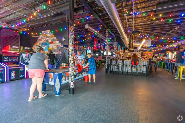 Dive Bar is a fun family friendly spot with games, food and drinks just minutes from Highland.