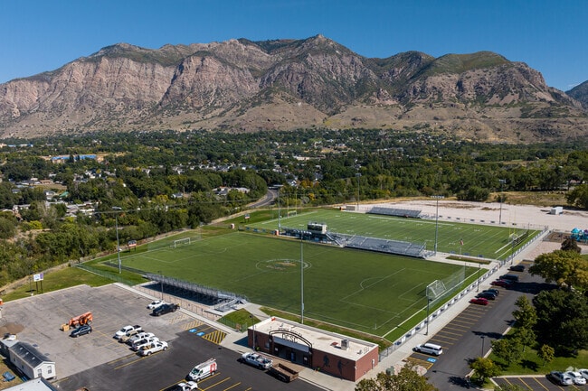 Ogden Community Soccer Complex sits at the base of the Wasatch Mountains.