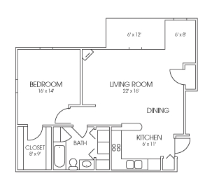 1BR/1BA