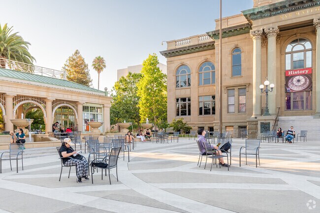 The vibrant Courthouse Square anchors downtown just across from Staumbaugh Heller.